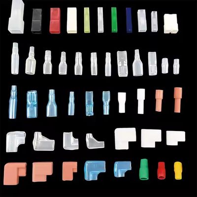 Custom V1.25 Insulated End Terminal Cap 13mm Copper Cable Lug Soft PVC Vinyl Rubber Pipe Sleeves Covers Tube