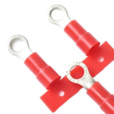 أطراف تجعيد دائرية 5 مم 10 مم أطراف حلقية معزولة مسبقًا مستمرة أطراف حلقة نحاسية