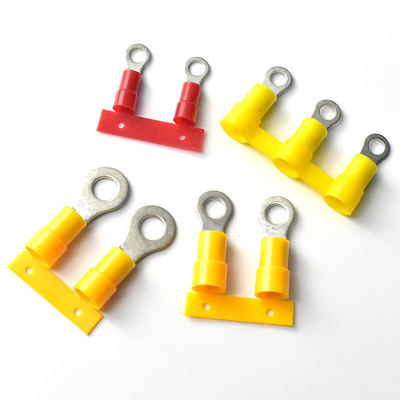 أطراف تجعيد دائرية 5 مم 10 مم أطراف حلقية معزولة مسبقًا مستمرة أطراف حلقة نحاسية