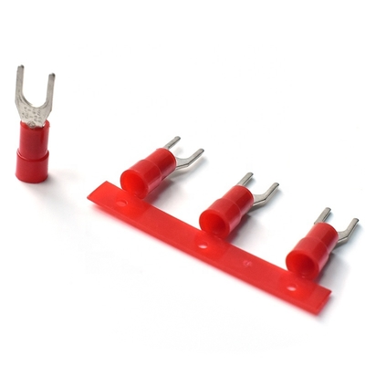 طرف شوكة معزول Qwt 10 Awg لأسلاك التوصيل، موصل طرفي مجعد