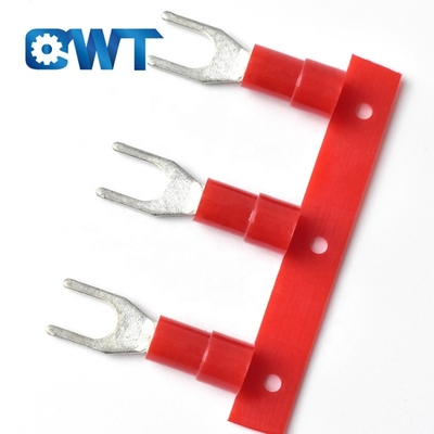 طرف شوكة معزول Qwt 10 Awg لأسلاك التوصيل، موصل طرفي مجعد